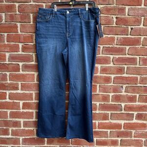 Jen7 by 7 For All Mankind Women's Slim Fit Stretch Bootcut Jeans Blue Sz 18 NWT